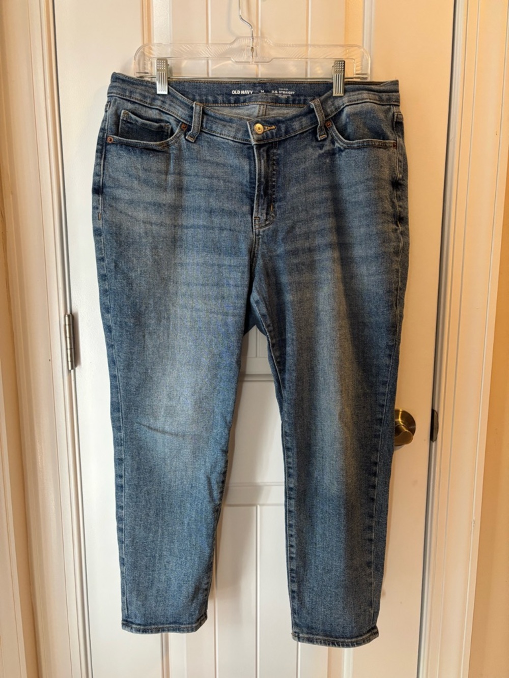 Old Navy Light Blue Cropped Straight Jeans